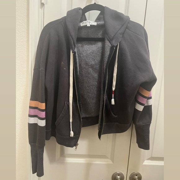 Wildfox Lucid Dreamer Crop Zip Hoodie size Medium Vintage - Picture 3 of 9